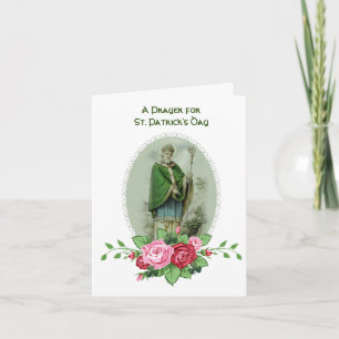 Cartes Pour Fêtes Annuelles Une prière pour les Roses Shamrock de la Saint Pat