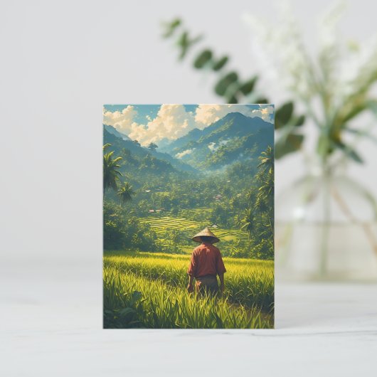 Cartes Pour Fêtes Annuelles Une récolte pacifique (Debout devant)