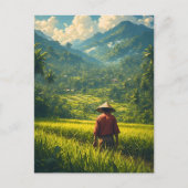 Cartes Pour Fêtes Annuelles Une récolte pacifique (Devant)