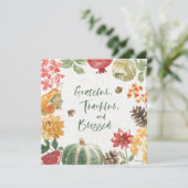 Cartes Pour Fêtes Annuelles Une récolte riche, généreuse et bénie (Debout devant)