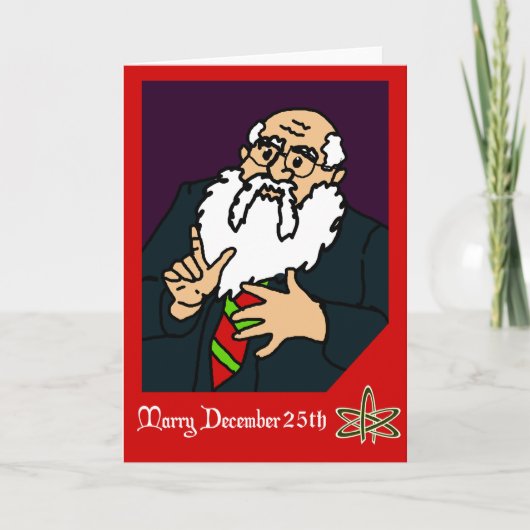 Cartes Pour Fêtes Annuelles Une salutation athée de Noël (Devant)