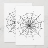 Cartes Pour Fêtes Annuelles Une simple toile d'araignée (Devant / Derrière)