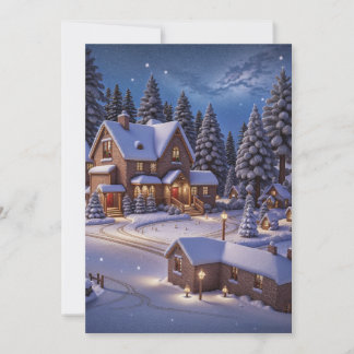 Cartes Pour Fêtes Annuelles Une Soirée Vacancière À Père Noël