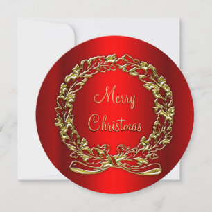 Cartes Pour Fêtes Annuelles Une touche de couronne d'or d'élégance pour Noël r