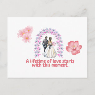 Cartes Pour Fêtes Annuelles Une vie d'amour commence par cet instant.