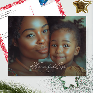 Cartes Pour Fêtes Annuelles Une Vie Merveilleuse Photo de Noël Simplement Él