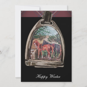 Cartes Pour Fêtes Annuelles une vue à travers les étriers