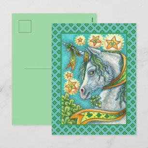 CARTES POUR FÊTES ANNUELLES UNICORN IRLANDAIS, ST. IMAGINAIRE DE LA JOURNÉE DE