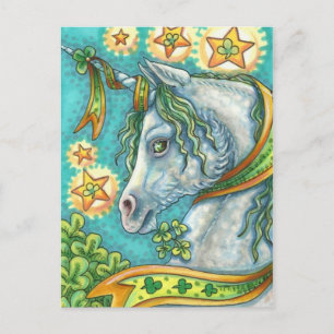 CARTES POUR FÊTES ANNUELLES UNICORN IRLANDAIS, ST. IMAGINAIRE DE LA JOURNÉE DE