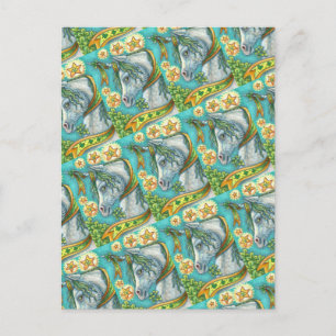 CARTES POUR FÊTES ANNUELLES UNICORN IRLANDAIS, ST. IMAGINAIRE DE LA JOURNÉE DE