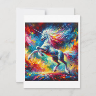 Cartes Pour Fêtes Annuelles Unicorn Study C - Imaginaire AI