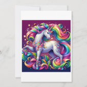 Cartes Pour Fêtes Annuelles Unicorn Study I - Imaginaire AI (Devant)