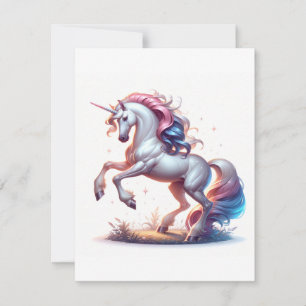 Cartes Pour Fêtes Annuelles Unicorn Study N - Imaginaire AI
