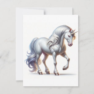 Cartes Pour Fêtes Annuelles Unicorn Study O - Imaginaire AI