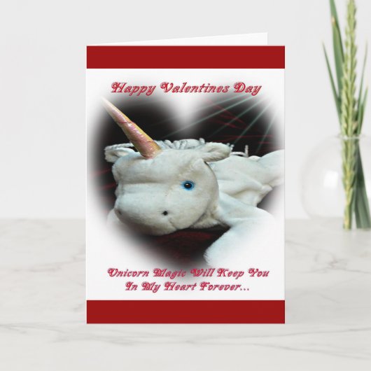 Cartes Pour Fêtes Annuelles Unicorn Valentines (Devant)