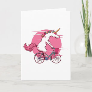 Cartes Pour Fêtes Annuelles Unicorn Vélo vierge à l'intérieur de toutes les oc