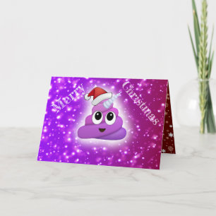 Cartes Pour Fêtes Annuelles Unicorne Père Noël Emoji Hilaried Xmas Poop