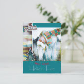 Cartes Pour Fêtes Annuelles Unique Highland Pony Père Noël Holiday Art Greetin (Debout devant)