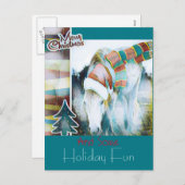 Cartes Pour Fêtes Annuelles Unique Highland Pony Père Noël Holiday Art Greetin (Devant / Derrière)