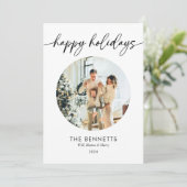 Cartes Pour Fêtes Annuelles Unique Joyeux Joyeux vacances photo (Debout devant)