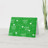Cartes Pour Fêtes Annuelles Unique Moderne Festive Script de Noël Vert (Devant)