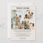 Cartes Pour Fêtes Annuelles Unique Newspaper What A Year Photo Christmas (Dos)