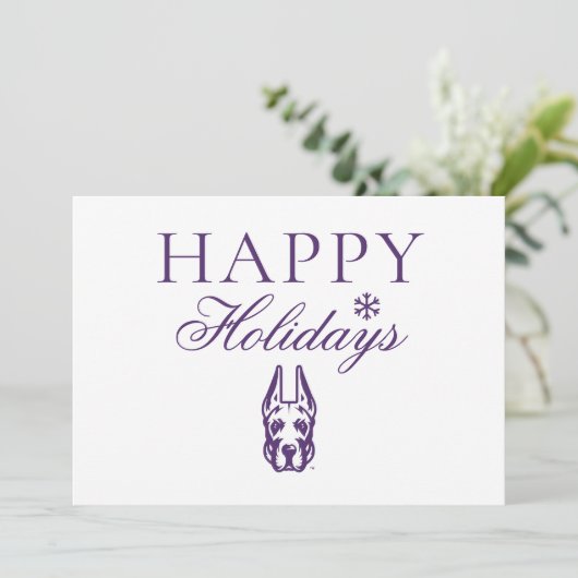 Cartes Pour Fêtes Annuelles Université d'Albany Chef de la mascotte Great Dane (Debout devant)