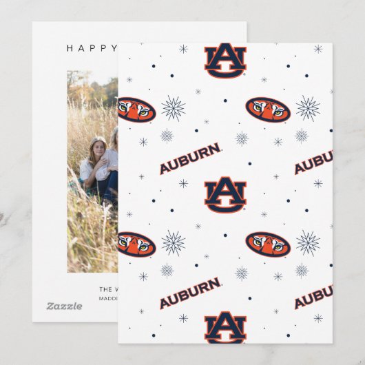 Cartes Pour Fêtes Annuelles Université d'Auburn | Calendrier des congés (Devant / Derrière)