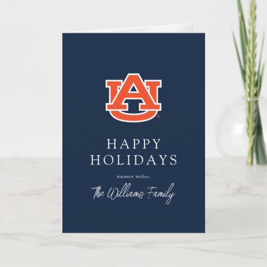 Cartes Pour Fêtes Annuelles Université d'Auburn | Motif de vacances (Devant)