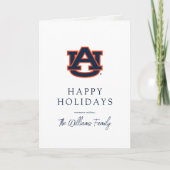 Cartes Pour Fêtes Annuelles Université d'Auburn | Motif de vacances (Devant)