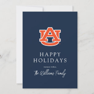 Cartes Pour Fêtes Annuelles Université d'Auburn   Motif de vacances