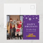 Cartes Pour Fêtes Annuelles Université de Caroline de l'Est | Caroline de l'Es (Devant / Derrière)