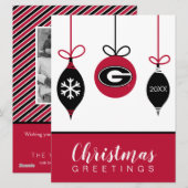 Cartes Pour Fêtes Annuelles Université de Géorgie | Vacances (Devant / Derrière)