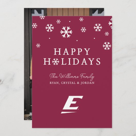 Cartes Pour Fêtes Annuelles Université du Kentucky oriental E (Devant / Derrière)