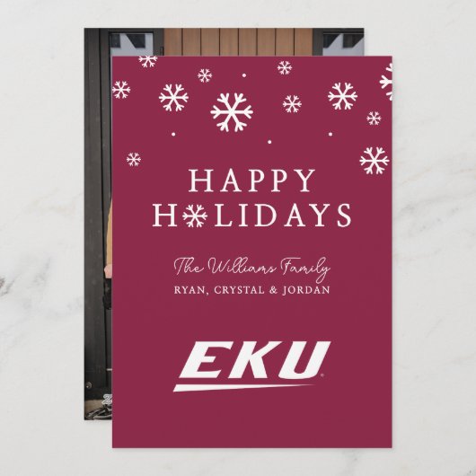 Cartes Pour Fêtes Annuelles Université du Kentucky oriental | EKU (Devant / Derrière)
