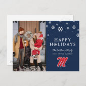 Cartes Pour Fêtes Annuelles Université du Mississippi | Script M (Devant / Derrière)