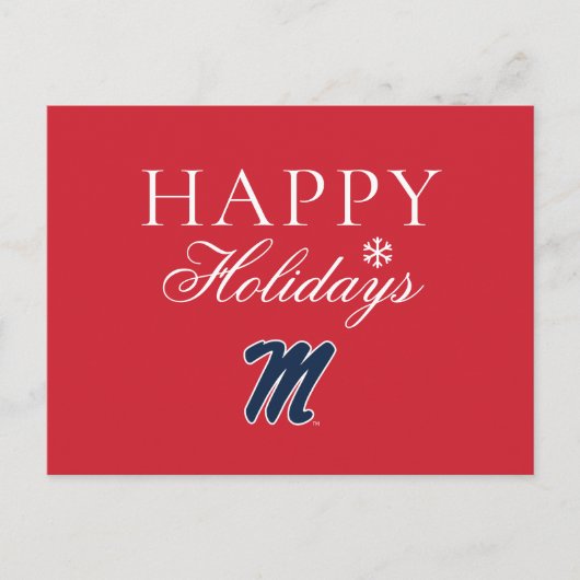 Cartes Pour Fêtes Annuelles Université du Mississippi | Script M (Devant)