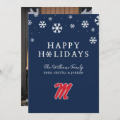 Cartes Pour Fêtes Annuelles Université du Mississippi | Script M (Devant / Derrière)