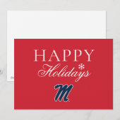 Cartes Pour Fêtes Annuelles Université du Mississippi | Script M (Devant / Derrière)