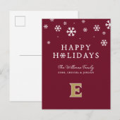 Cartes Pour Fêtes Annuelles Université Elon E (Devant / Derrière)