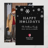 Cartes Pour Fêtes Annuelles Université Stony Brook | Mot-symbole (Devant / Derrière)