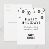Cartes Pour Fêtes Annuelles Université Wake Forest | Wake Forest (Devant / Derrière)