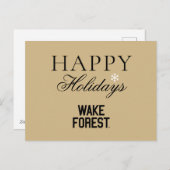 Cartes Pour Fêtes Annuelles Université Wake Forest | Wake Forest (Devant / Derrière)