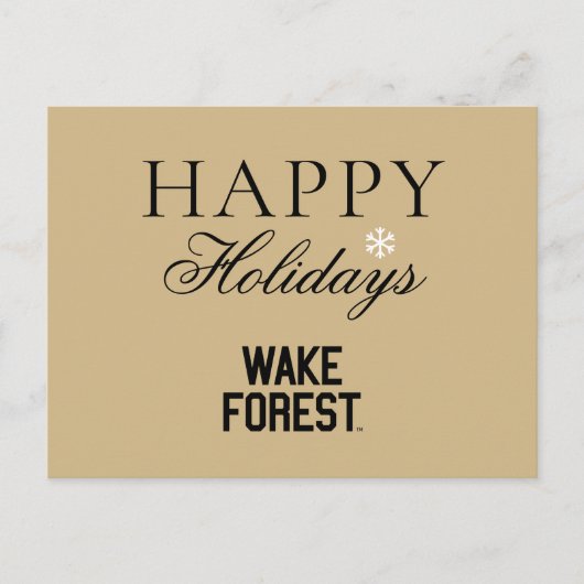 Cartes Pour Fêtes Annuelles Université Wake Forest | Wake Forest (Devant)