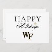 Cartes Pour Fêtes Annuelles Université Wake Forest | WF (Devant / Derrière)