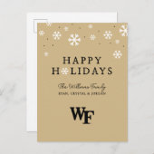 Cartes Pour Fêtes Annuelles Université Wake Forest | WF (Devant / Derrière)