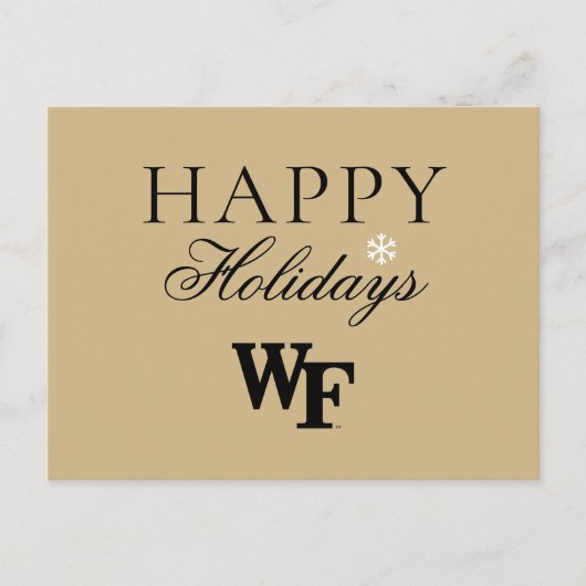 Cartes Pour Fêtes Annuelles Université Wake Forest | WF (Devant)