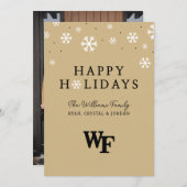 Cartes Pour Fêtes Annuelles Université Wake Forest | WF (Devant / Derrière)