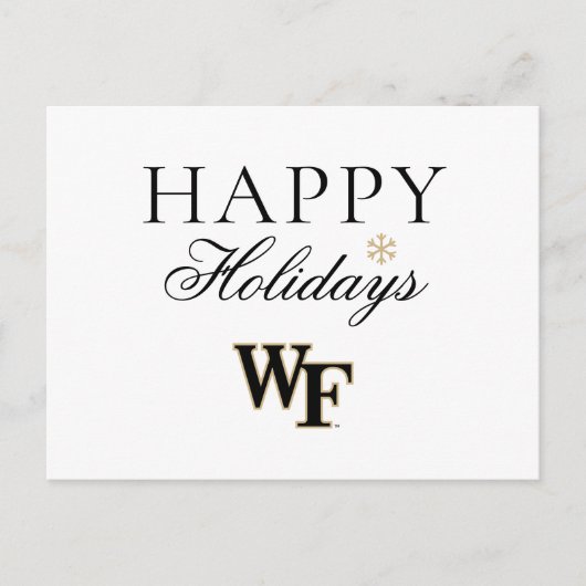 Cartes Pour Fêtes Annuelles Université Wake Forest | WF (Devant)