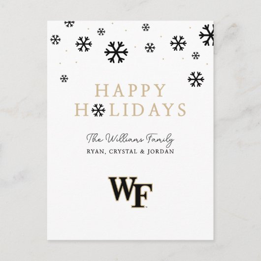 Cartes Pour Fêtes Annuelles Université Wake Forest | WF (Devant)